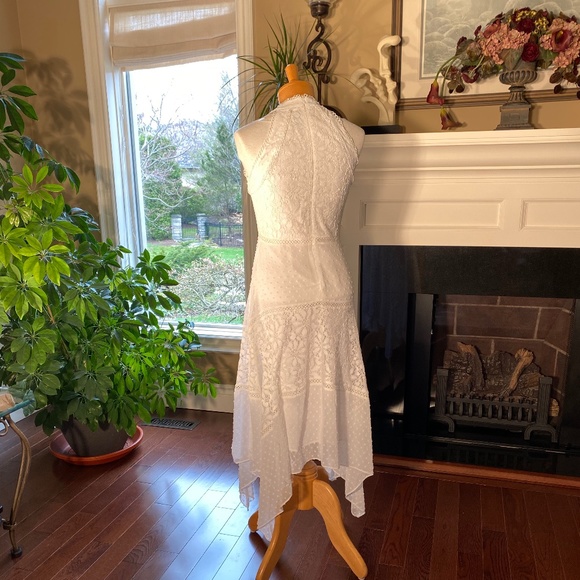 NWOT -  TAYLOR Halter Handkerchief Hem SheathDress - Picture 3 of 16